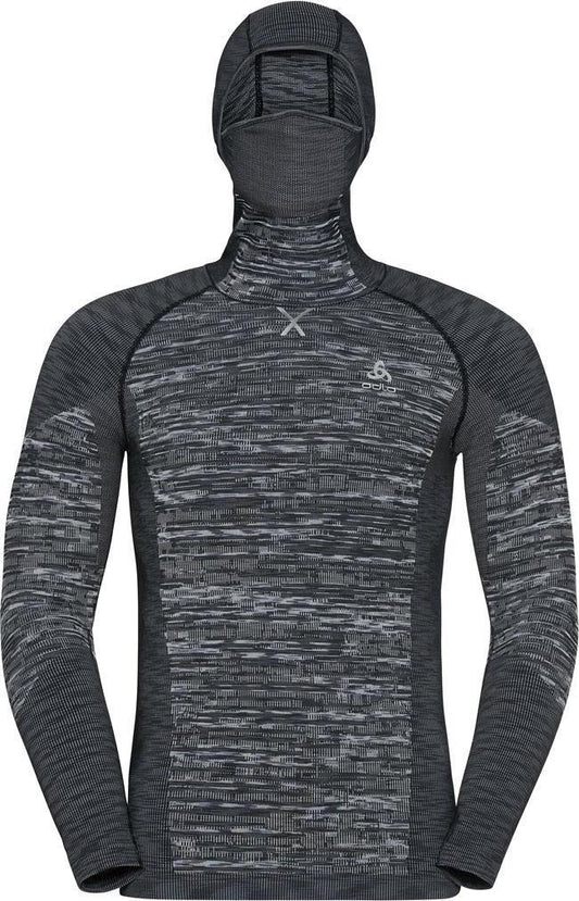 Blackcomb Eco LS Top w/ Facemask - Mens - black / space dye 1