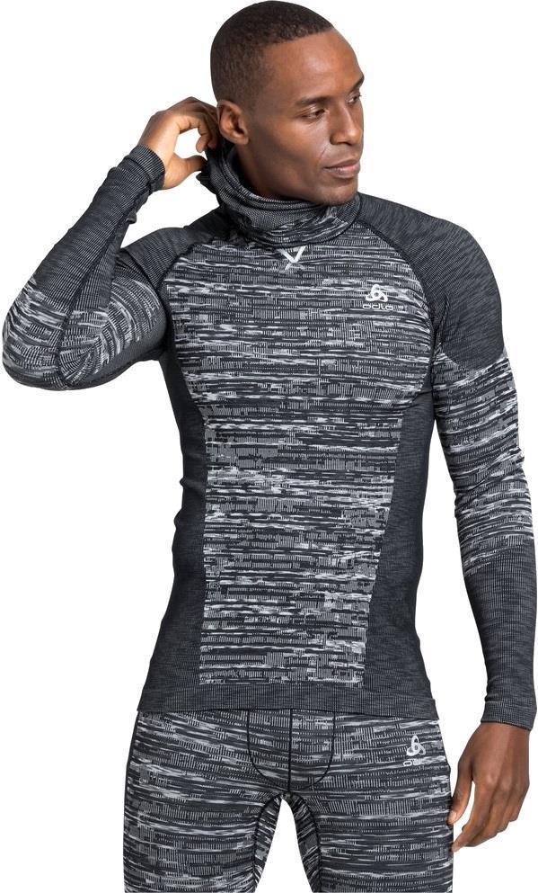 Blackcomb Eco LS Top w/ Facemask - Mens - black / space dye 1