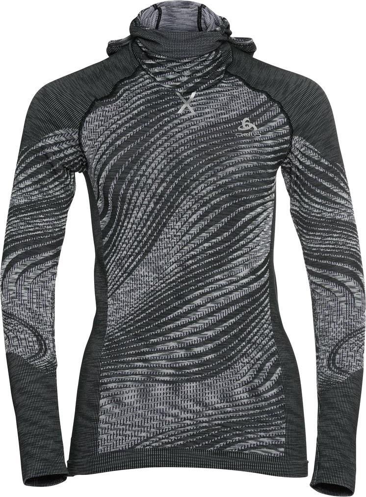 Blackcomb Eco LS Top w/ Facemask - Womens - black / space dye 1