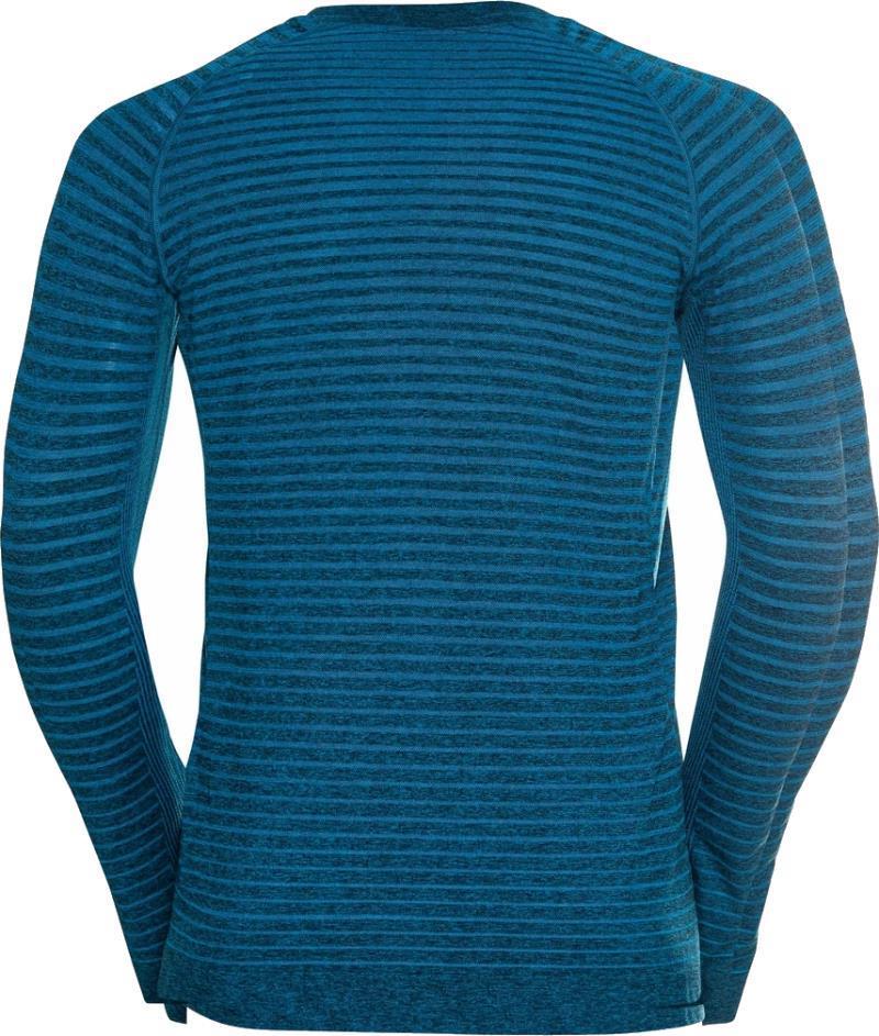Essentials L/S Running Shirt -  Mens - indigo bunting / space dye 1