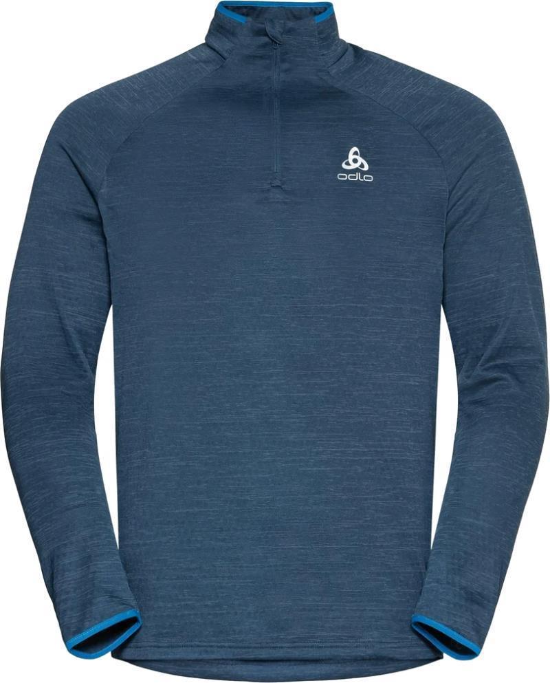 Run Easy Warm 1/2 Zip - Mens - Blue Wing Teal Melange 1