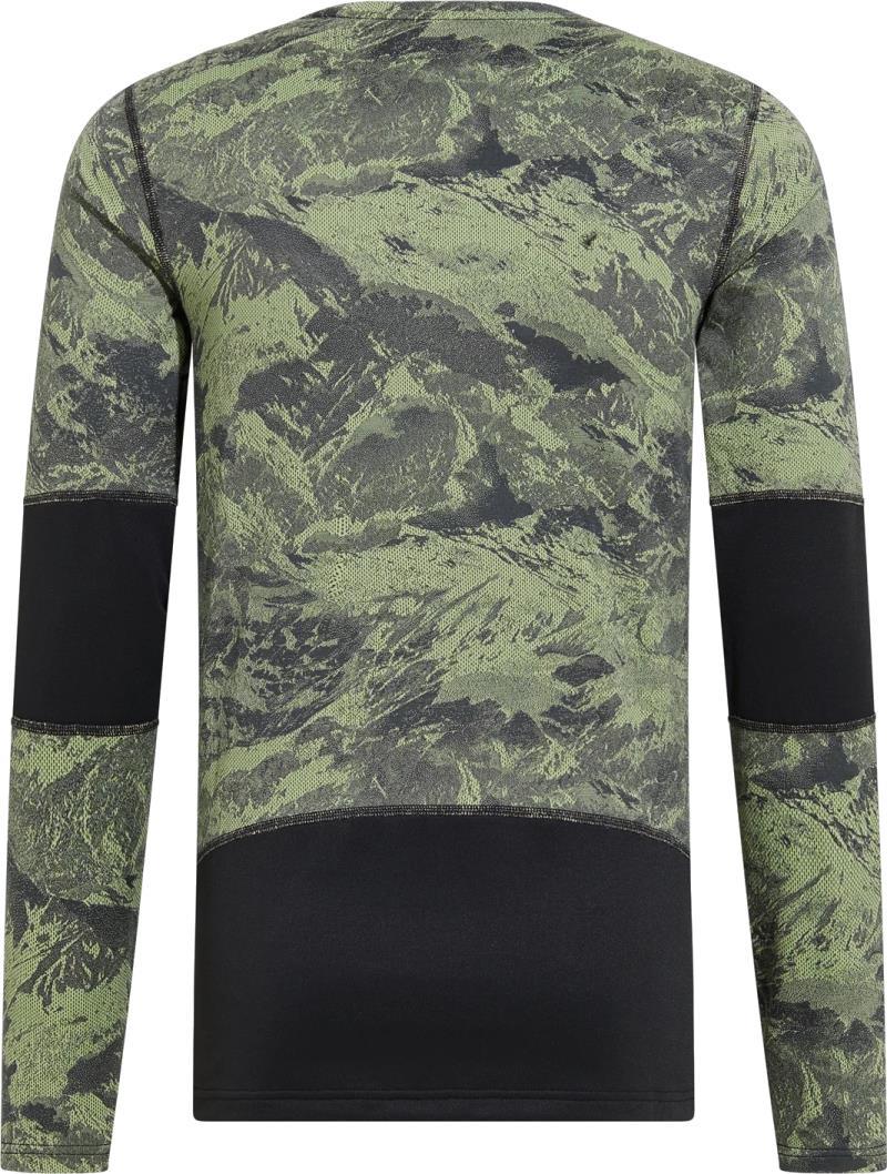 Whistler Eco Crew Neck LS - Mens - Matte Green / Black 2