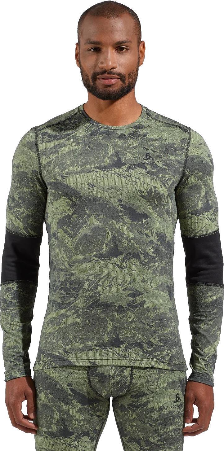 Whistler Eco Crew Neck LS - Mens - Matte Green / Black 3