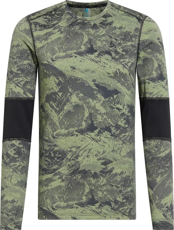 Whistler Eco Crew Neck LS - Mens - Matte Green / Black 1
