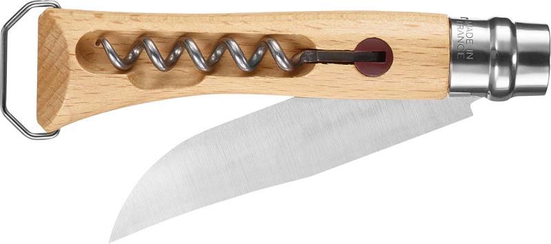 No.10 Stainless Steel Folding Knife - Corkscrew Bottle Opener - Beechwood 2