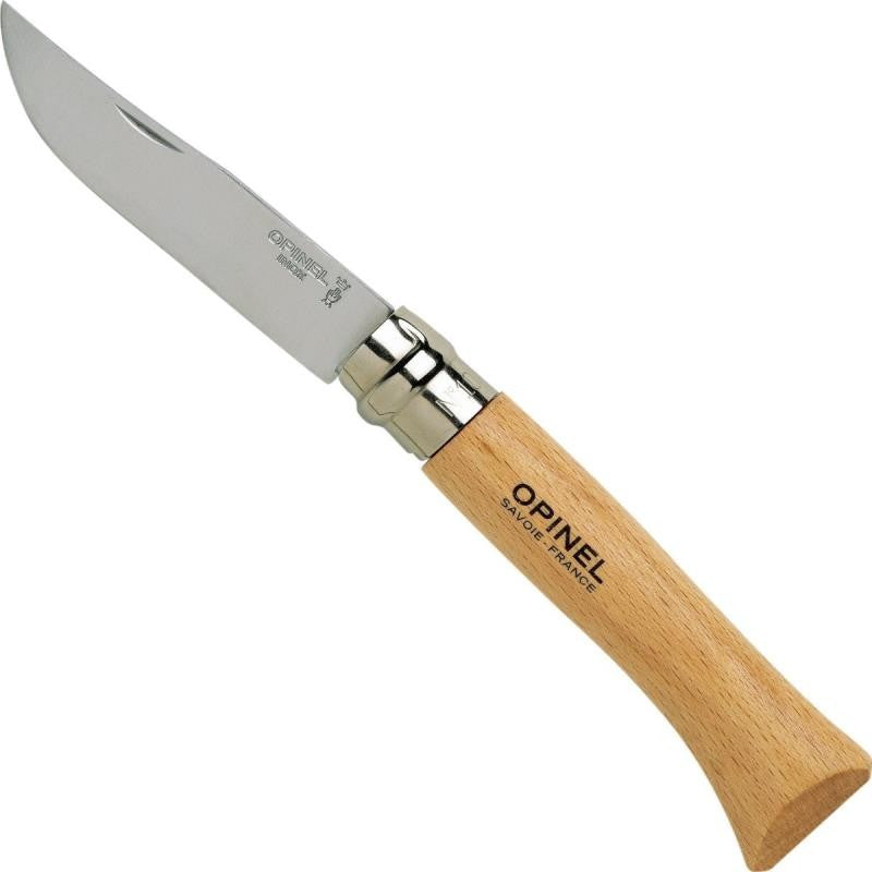 No.10 Stainless Steel Folding Knife - beechwood 1