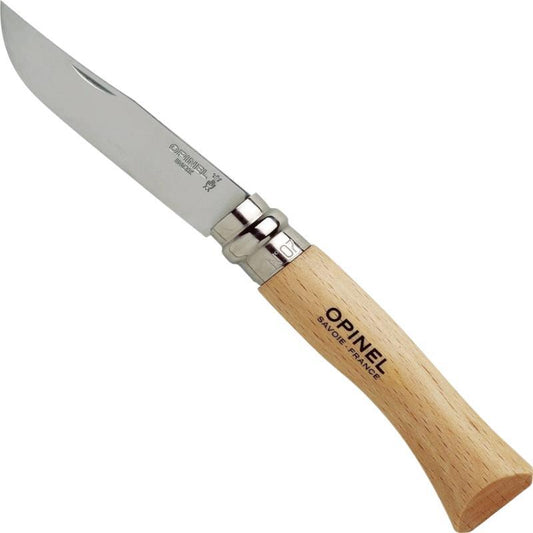 No.7 Stainless Steel Folding Knife - Blister Pack - Beechwood 1