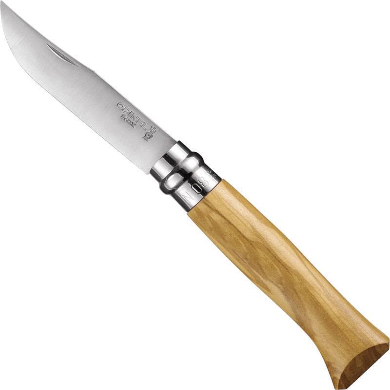 No.8 Olive Wood Folding Knife with Sheath - Gift Box Set - Olive 2