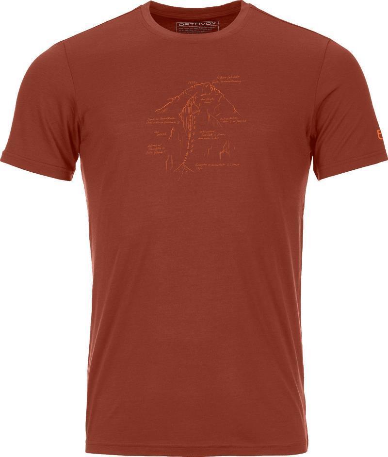 120 Tec Lafatscher Topo T-Shirt - Mens - Clay Orange 1