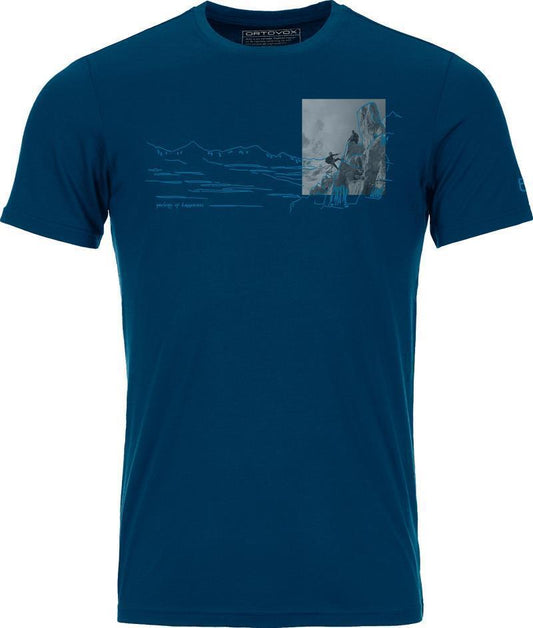 140 Cool Illu-Pic T-Shirt - Mens - petrol blue 1