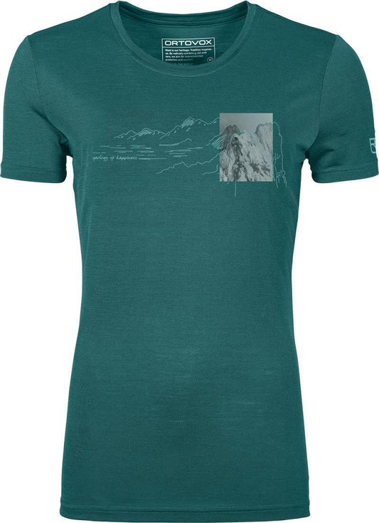 140 Cool Illu-Pic T-Shirt - Womens - pacific green 1