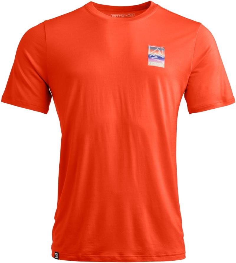 140 Cool Mountain Gradient T-Shirt - Mens - hot orange 1
