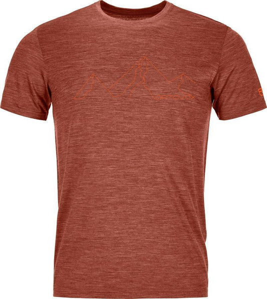 150 Cool Mountain Face T-Shirt - Mens - Clay Orange Blend 1