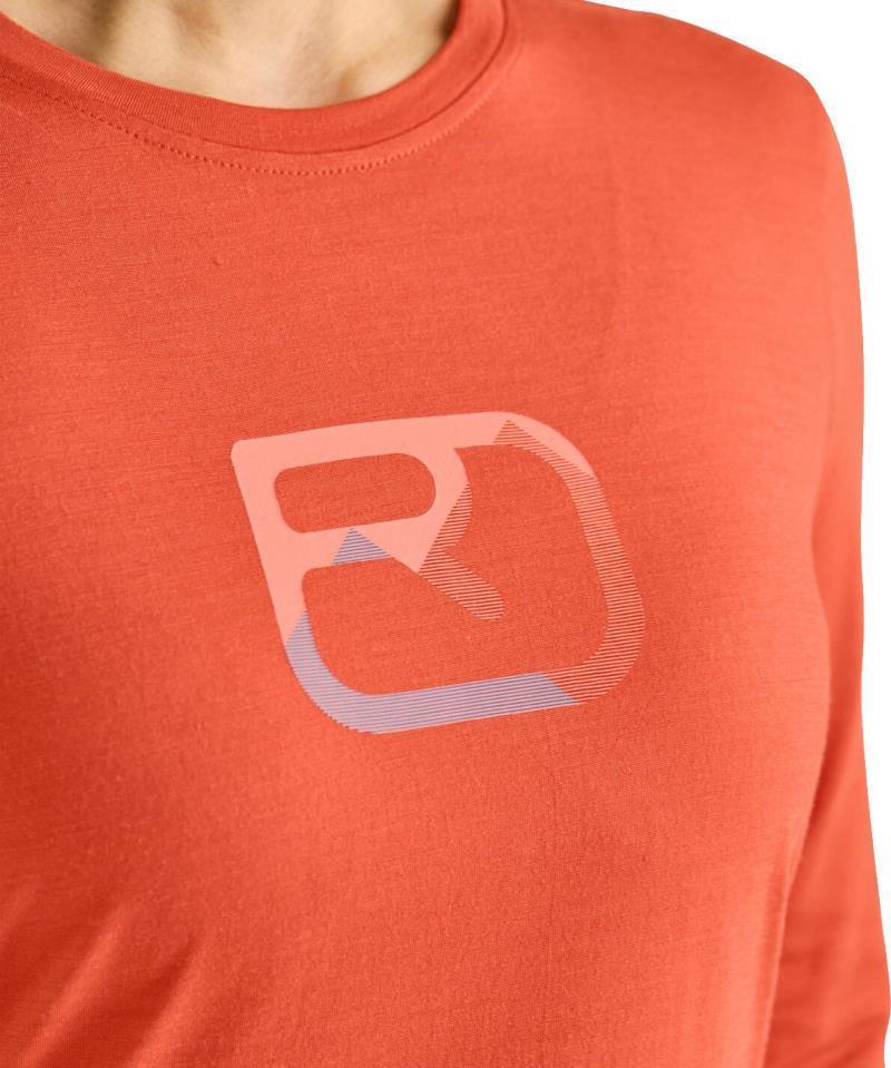 150 Cool Mountain Silhouette LS - Womens - Sunset Orange 5