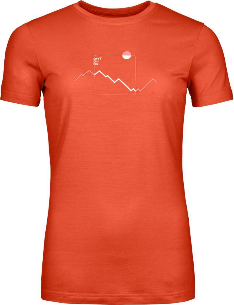 150 Cool Peak Focus T-Shirt - Womens - Sunset Orange 1