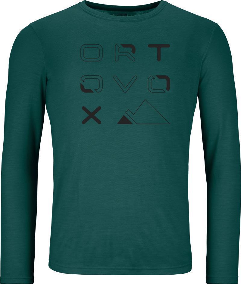 185 Merino Brand Outline LS - Mens - Dark Pacific 1