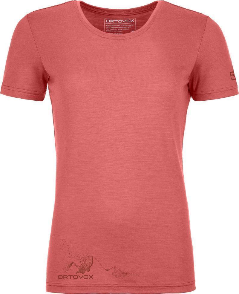 185 Merino Logo Spray T-Shirt - Womens - blush 1