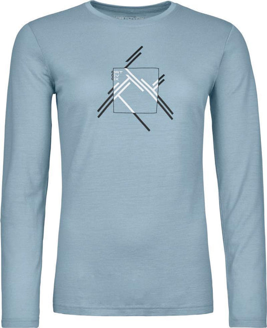 185 Merino Mountain Cutout LS - Womens - Glacier Grey 1