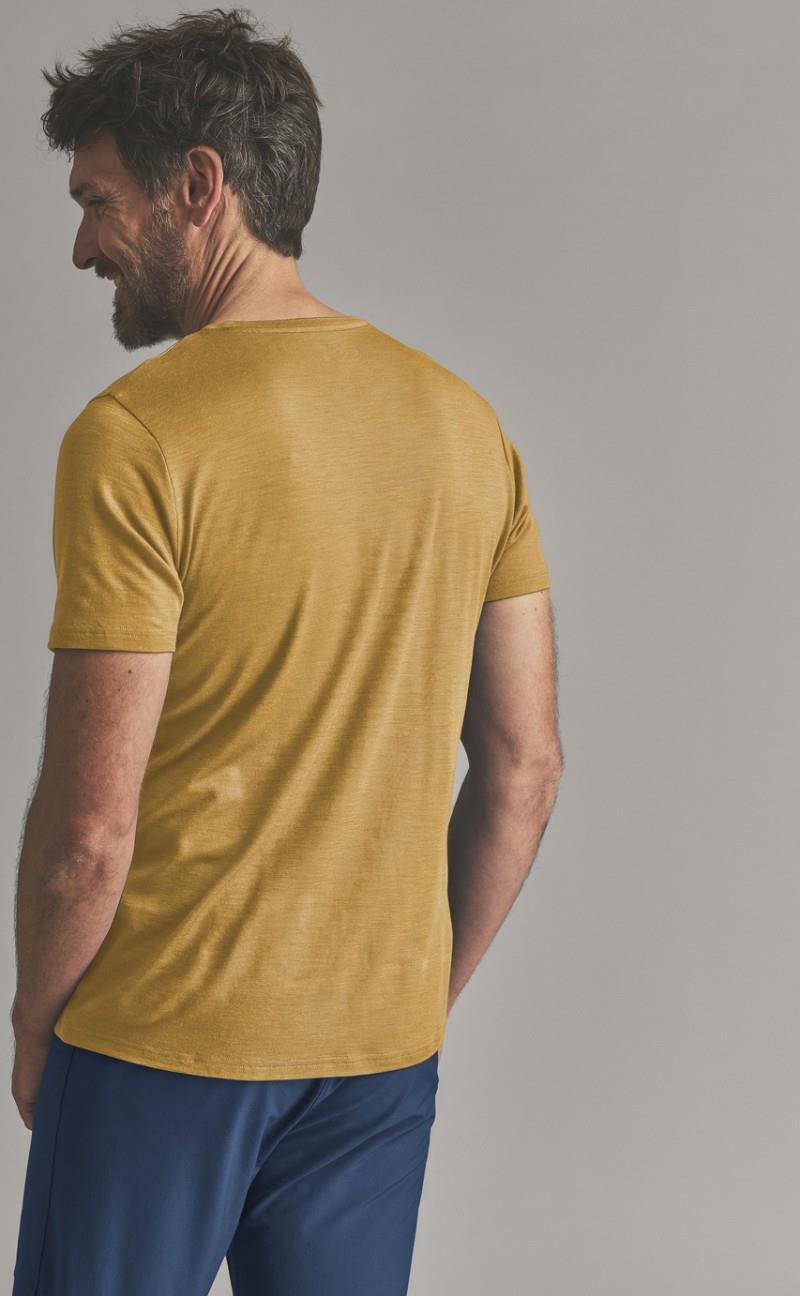 185 Merino Mtn Badge T-Shirt - Mens - dark cumin 1