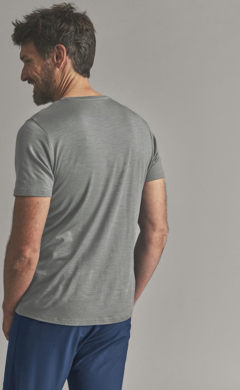 185 Merino Mtn Badge T-Shirt - Mens - dark sage 1
