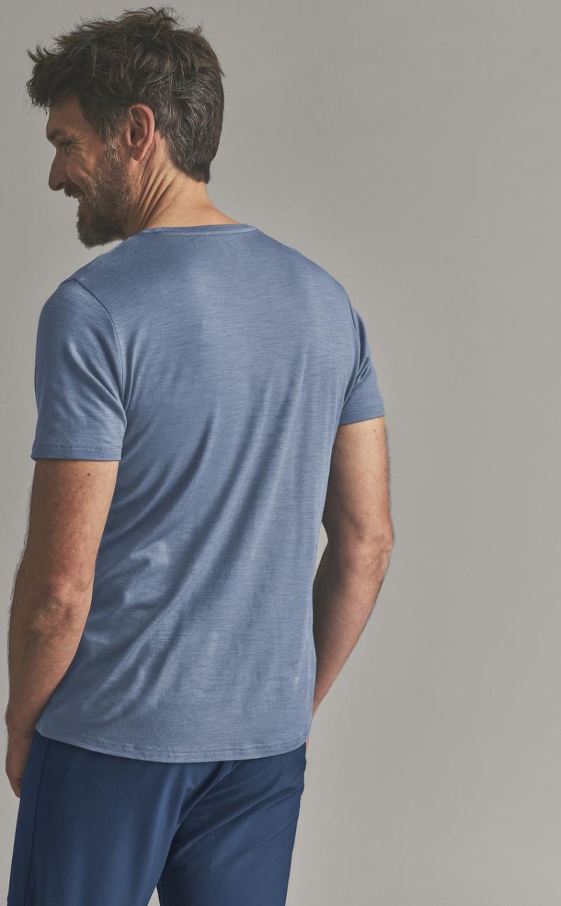 185 Merino Mtn Badge T-Shirt - Mens - light nunatak 1