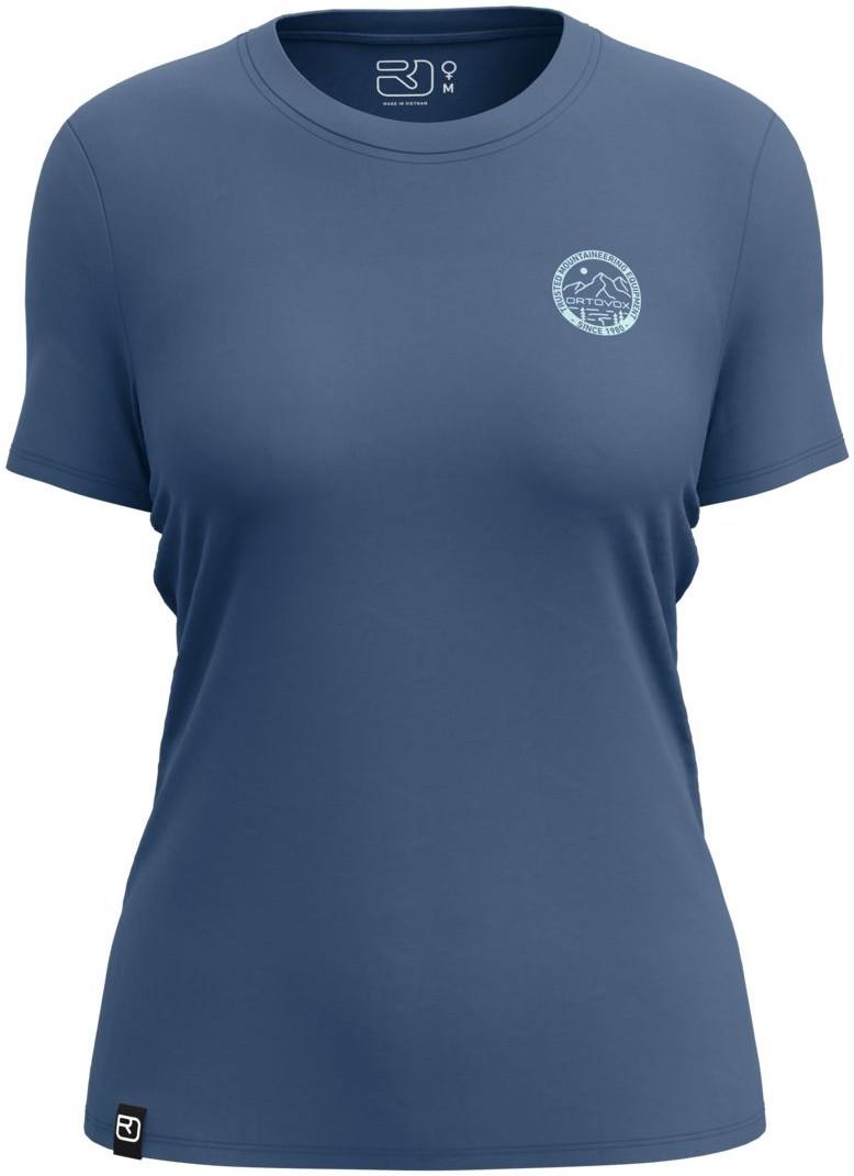 185 Merino Mtn Badge T-Shirt - Womens - blue nunatak 1