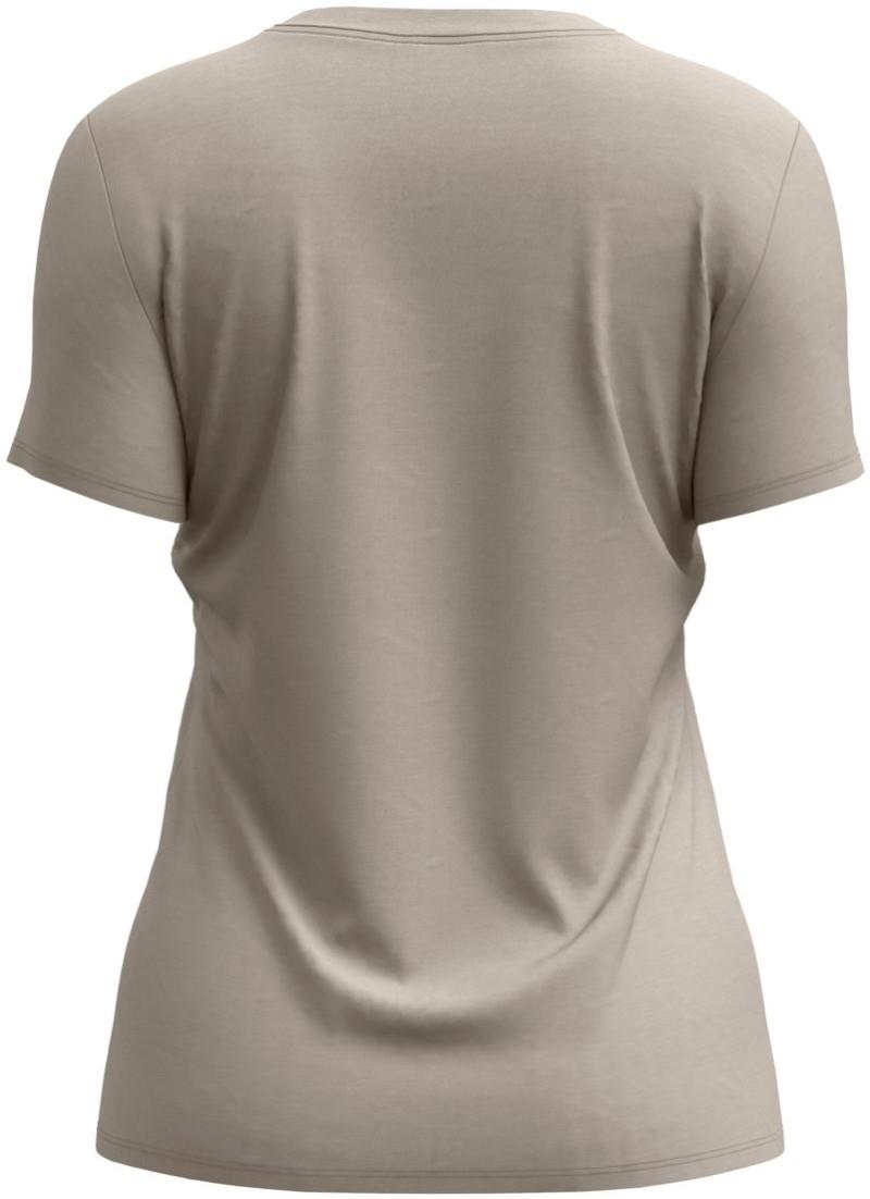 185 Merino Mtn Badge T-Shirt - Womens - dark linen 1