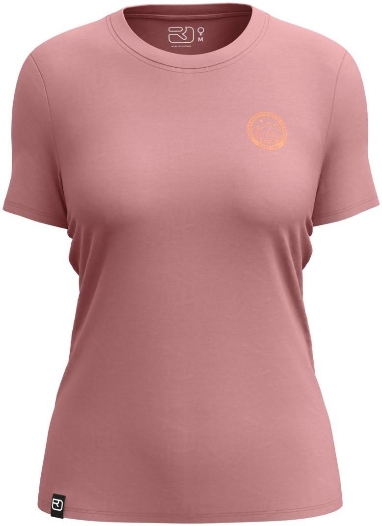185 Merino Mtn Badge T-Shirt - Womens - dusk rose 1