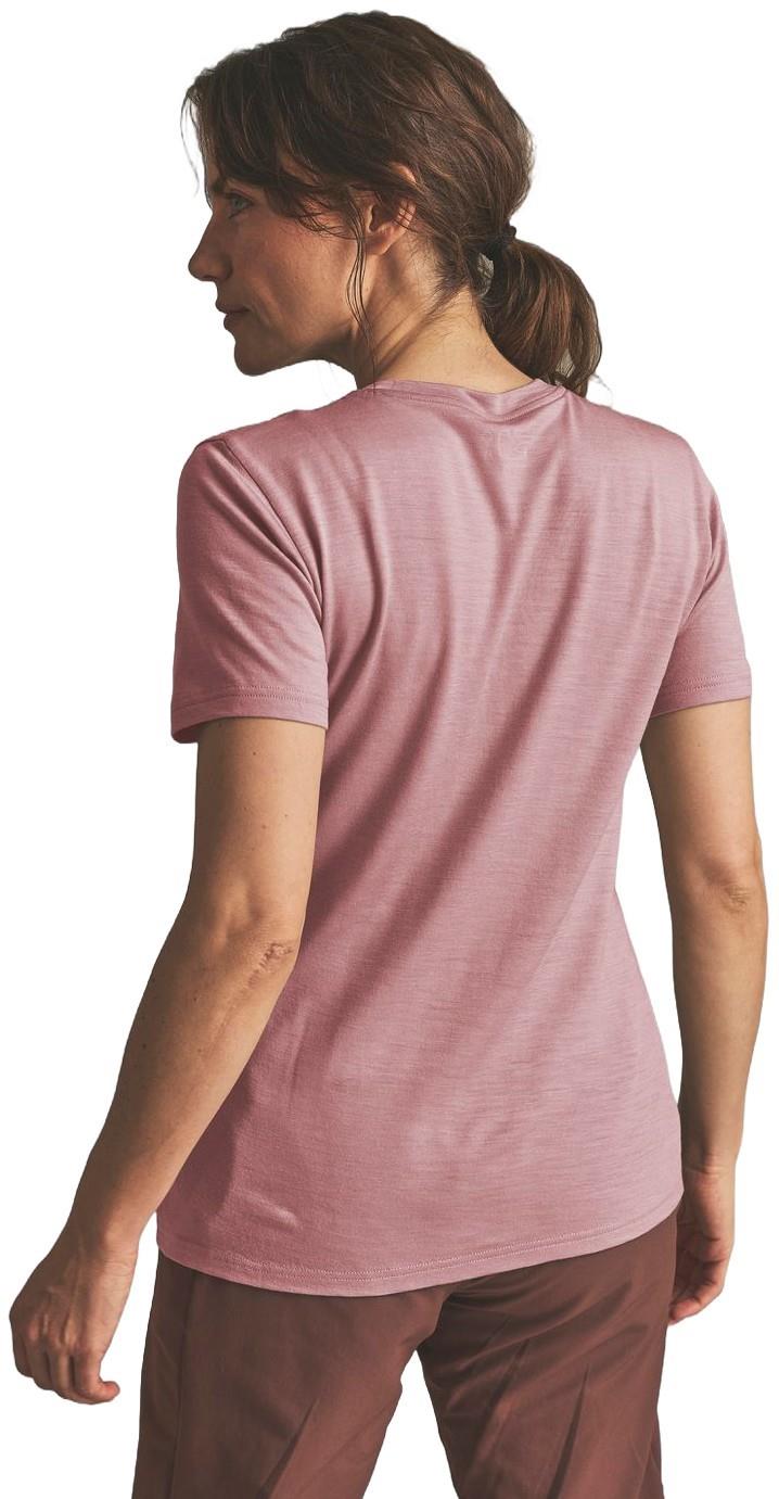 185 Merino Mtn Badge T-Shirt - Womens - dusk rose 1