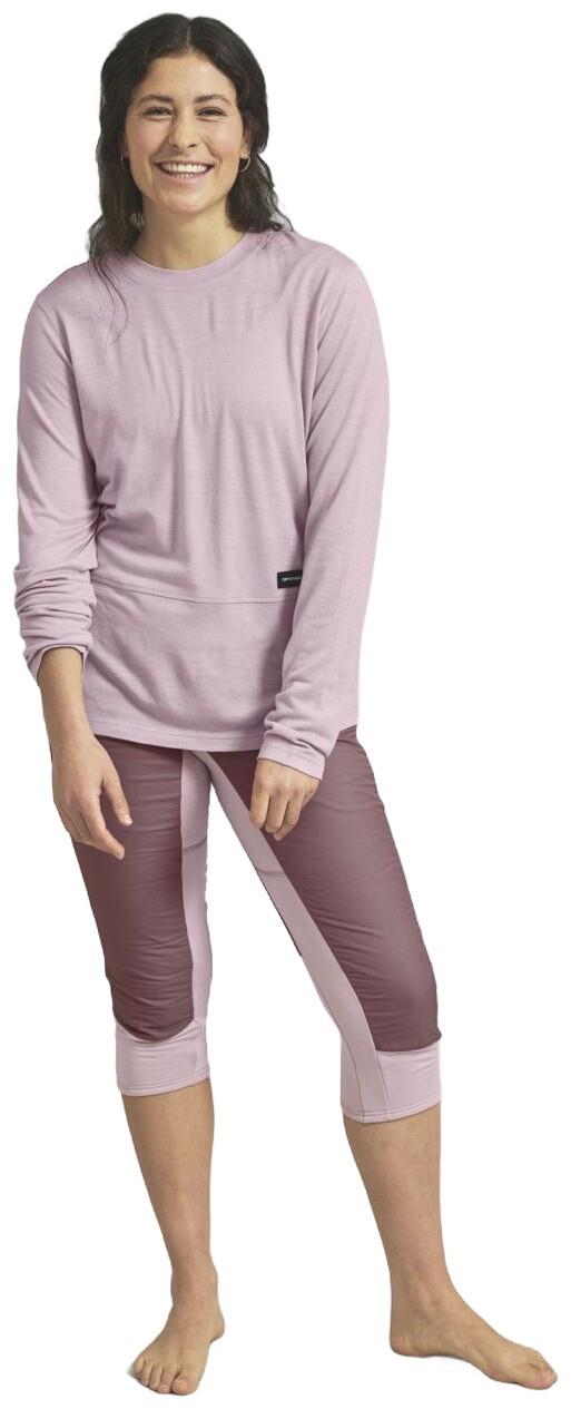 185 Merino Patch LS - Womens - dawn rose 1