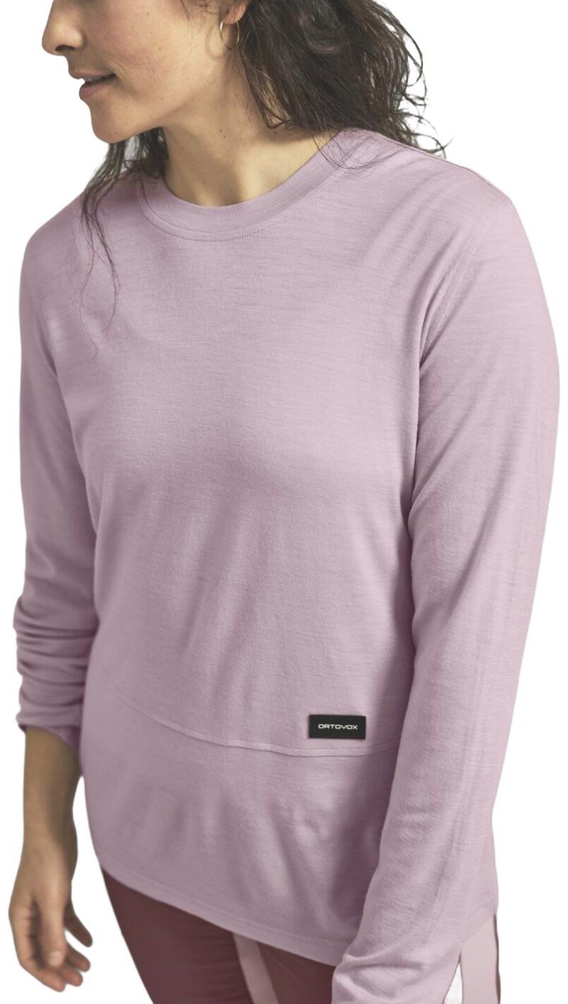 185 Merino Patch LS - Womens - dawn rose 1