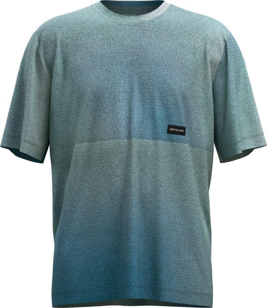 185 Merino Patch Print T-Shirt - Mens - aop green sage 1