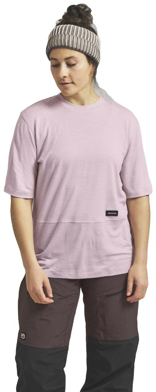 185 Merino Patch T-Shirt - Womens - dawn rose 1