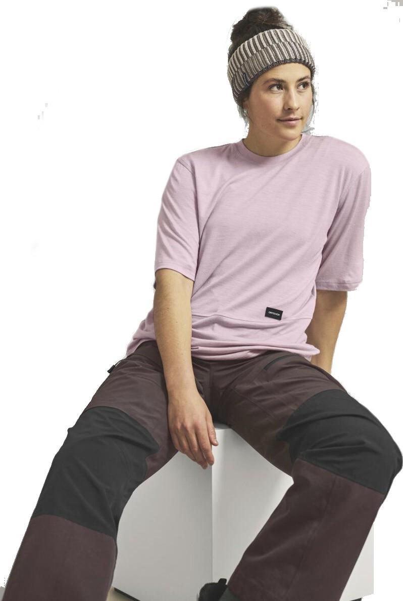 185 Merino Patch T-Shirt - Womens - dawn rose 1
