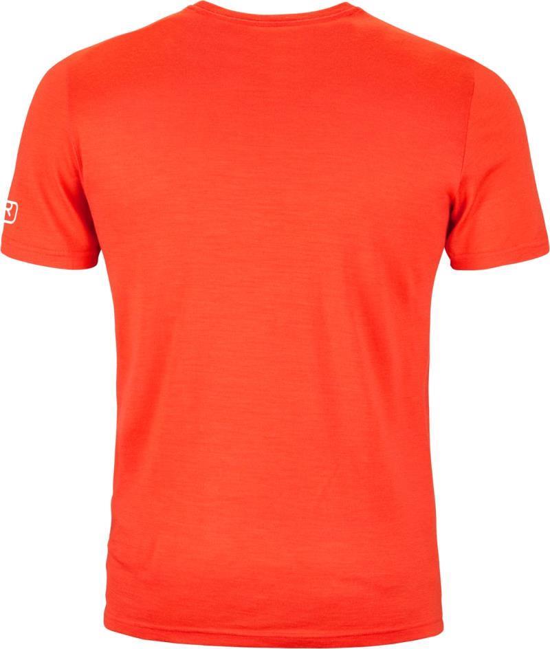 185 Merino Square T-Shirt - Mens - Hot Orange 2