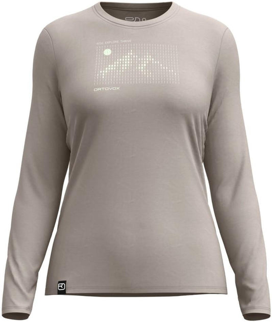 185 Merino Sunrise LS - Womens - dark linen 1
