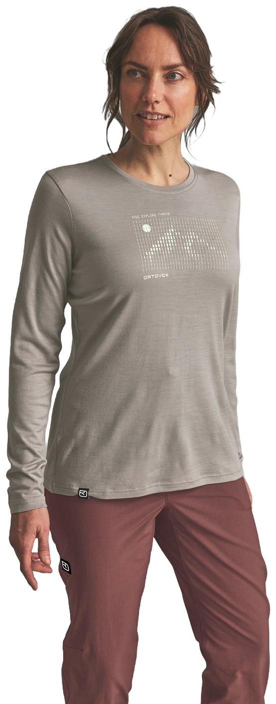 185 Merino Sunrise LS - Womens - dark linen 1