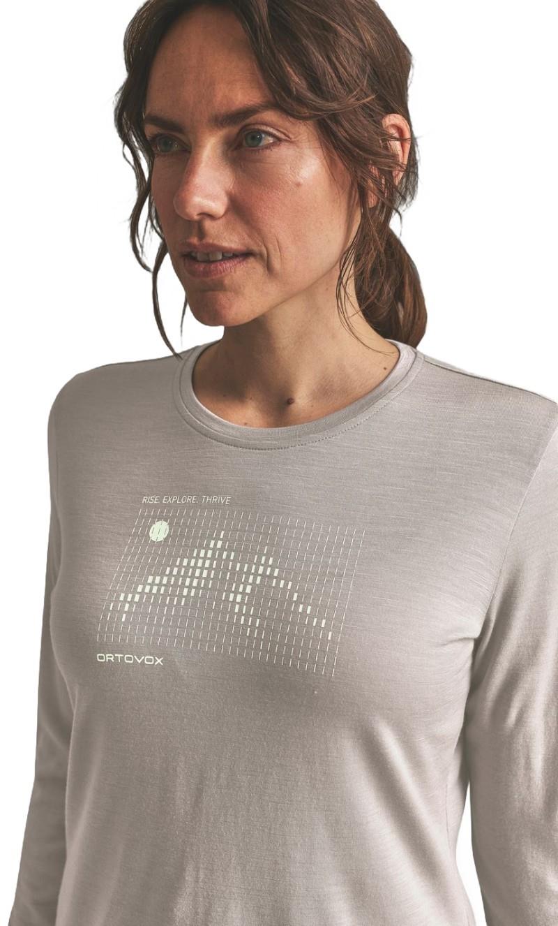 185 Merino Sunrise LS - Womens - dark linen 1