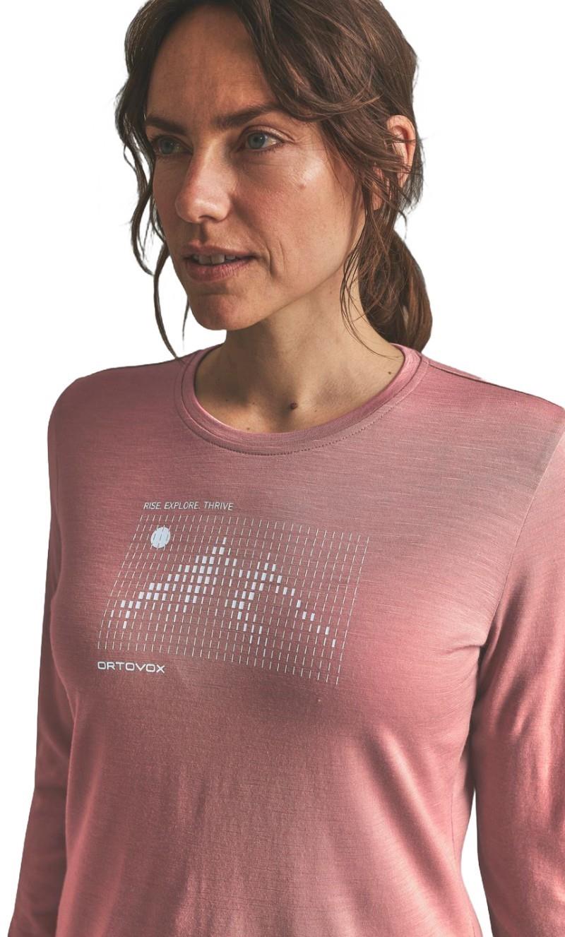 185 Merino Sunrise LS - Womens - dusk rose 1
