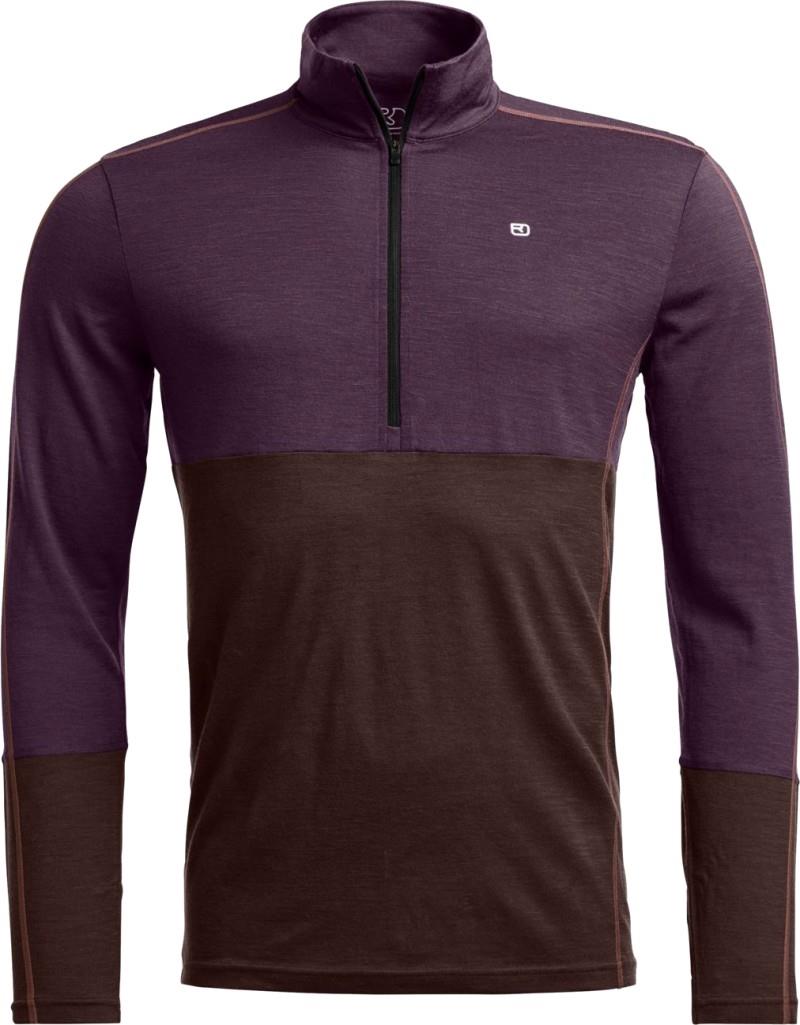 185 Rock`N`Wool Zip Neck - Mens - dark wild berry 1