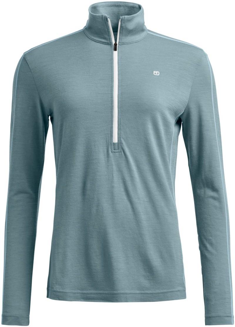 185 Rock`N`Wool Zip Neck - Womens - icy shore 1