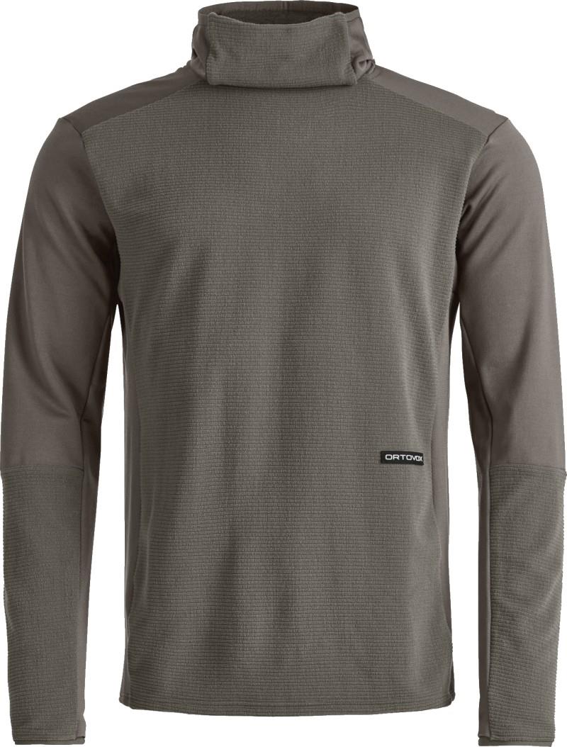 Fleece Cord Hoodie - Mens - dark grey brown 1