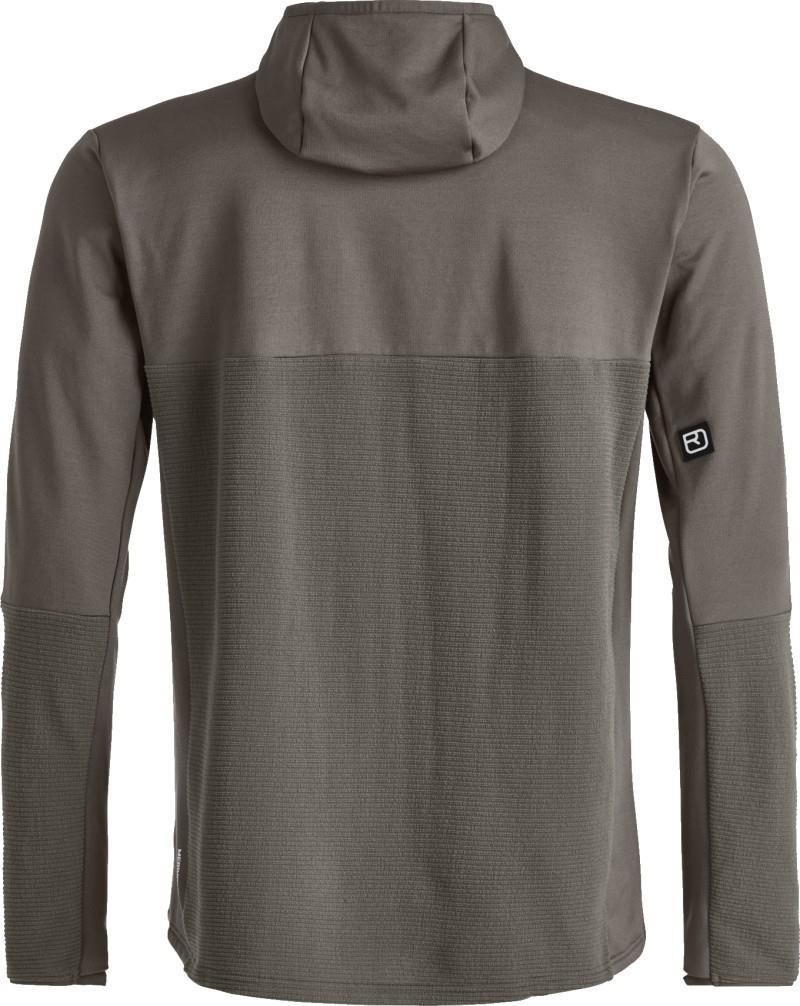 Fleece Cord Hoodie - Mens - dark grey brown 1