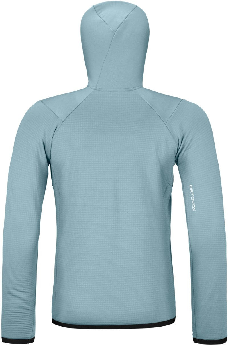 Fleece Grid Hoody - Mens - glacier grey 1
