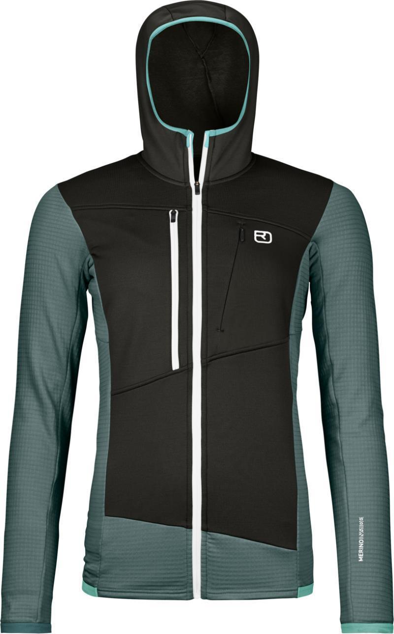Fleece Grid Hoody - Womens - Dark Arctic Grey 1
