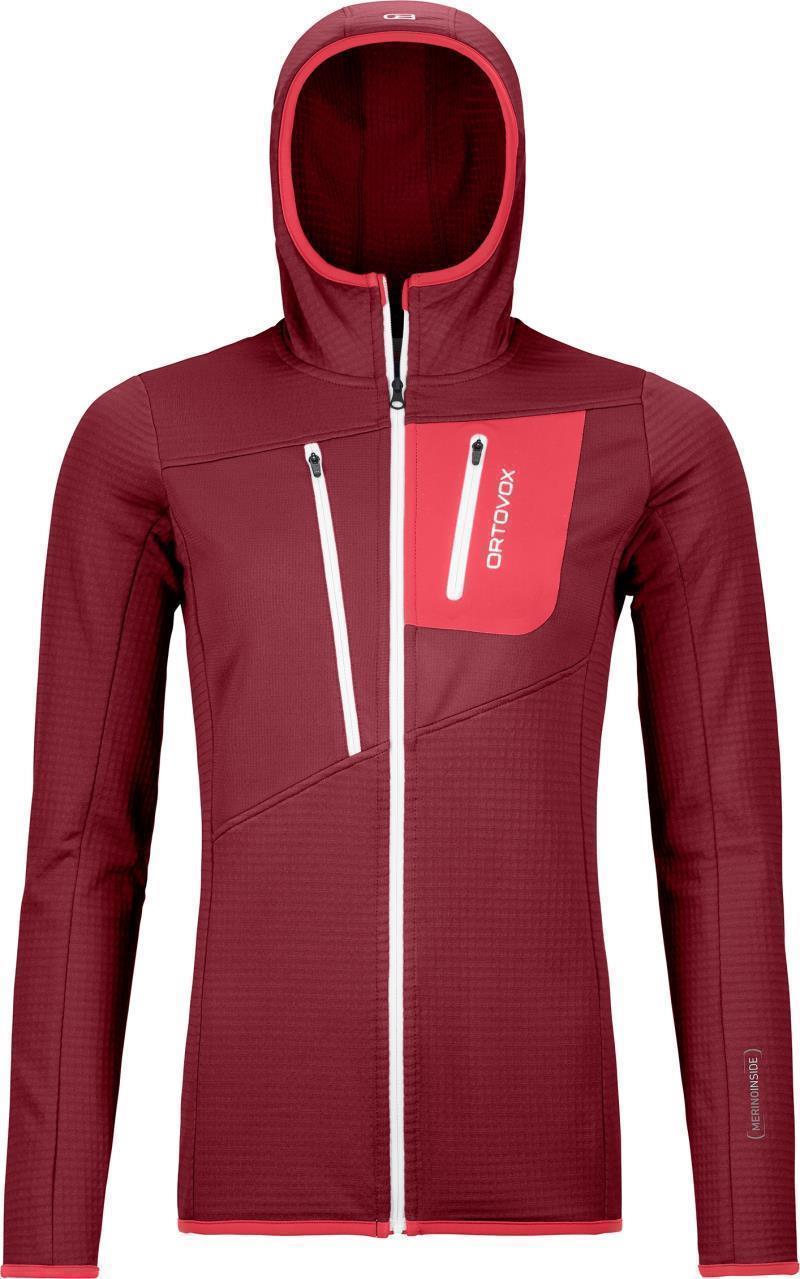 Fleece Grid Hoody - Womens - Dark Blood 1
