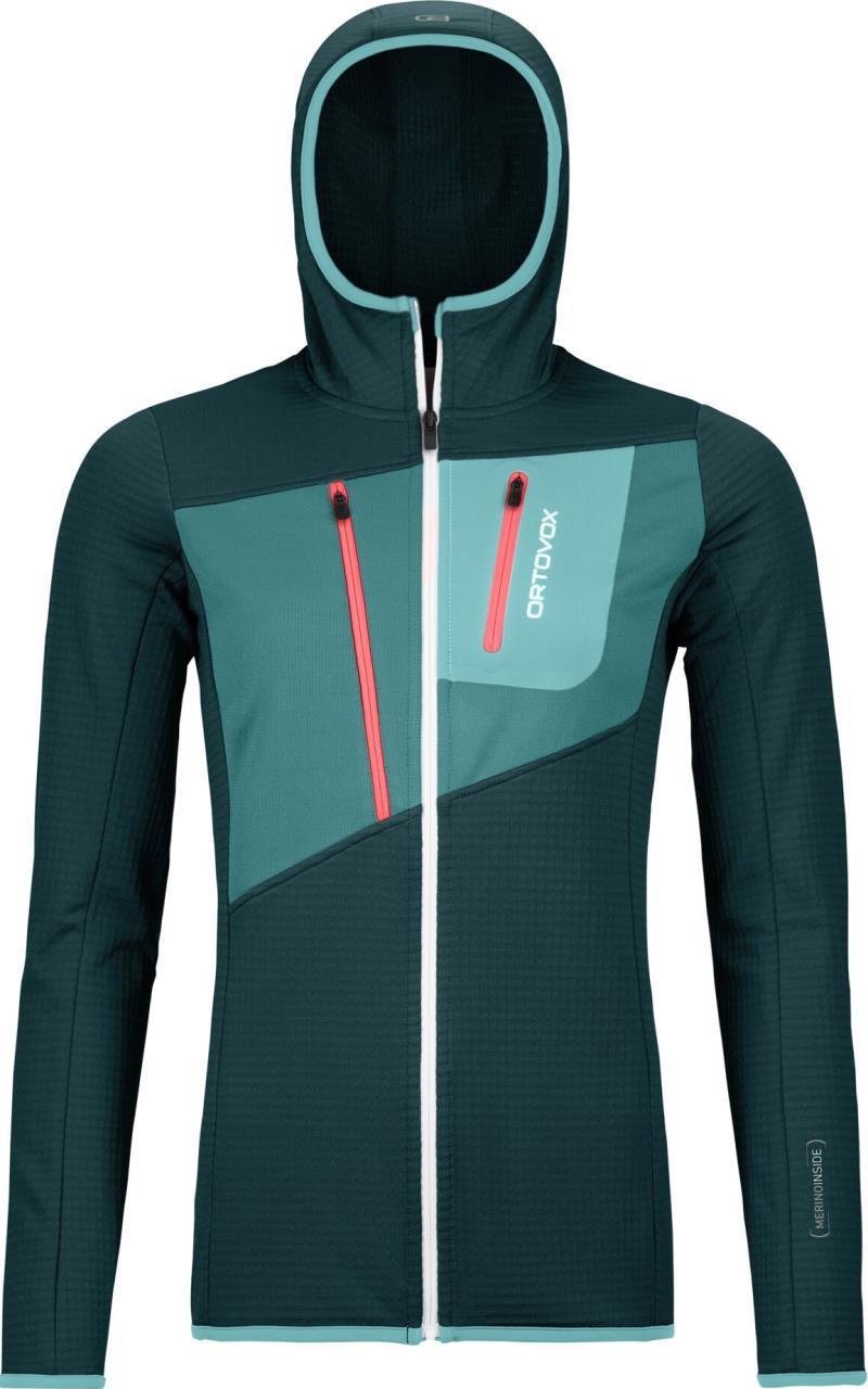 Fleece Grid Hoody - Womens - Dark Pacific 1
