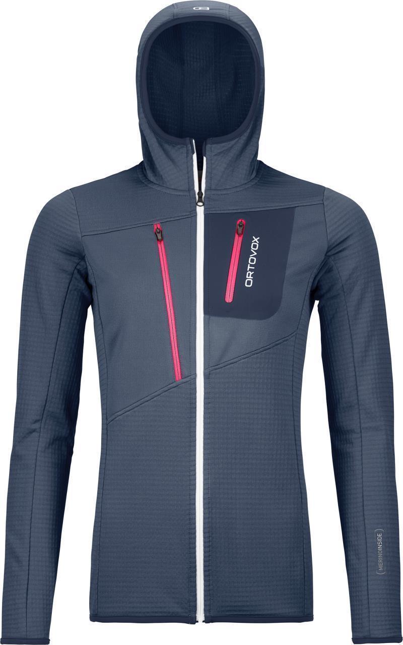 Fleece Grid Hoody - Womens - Night Blue 1
