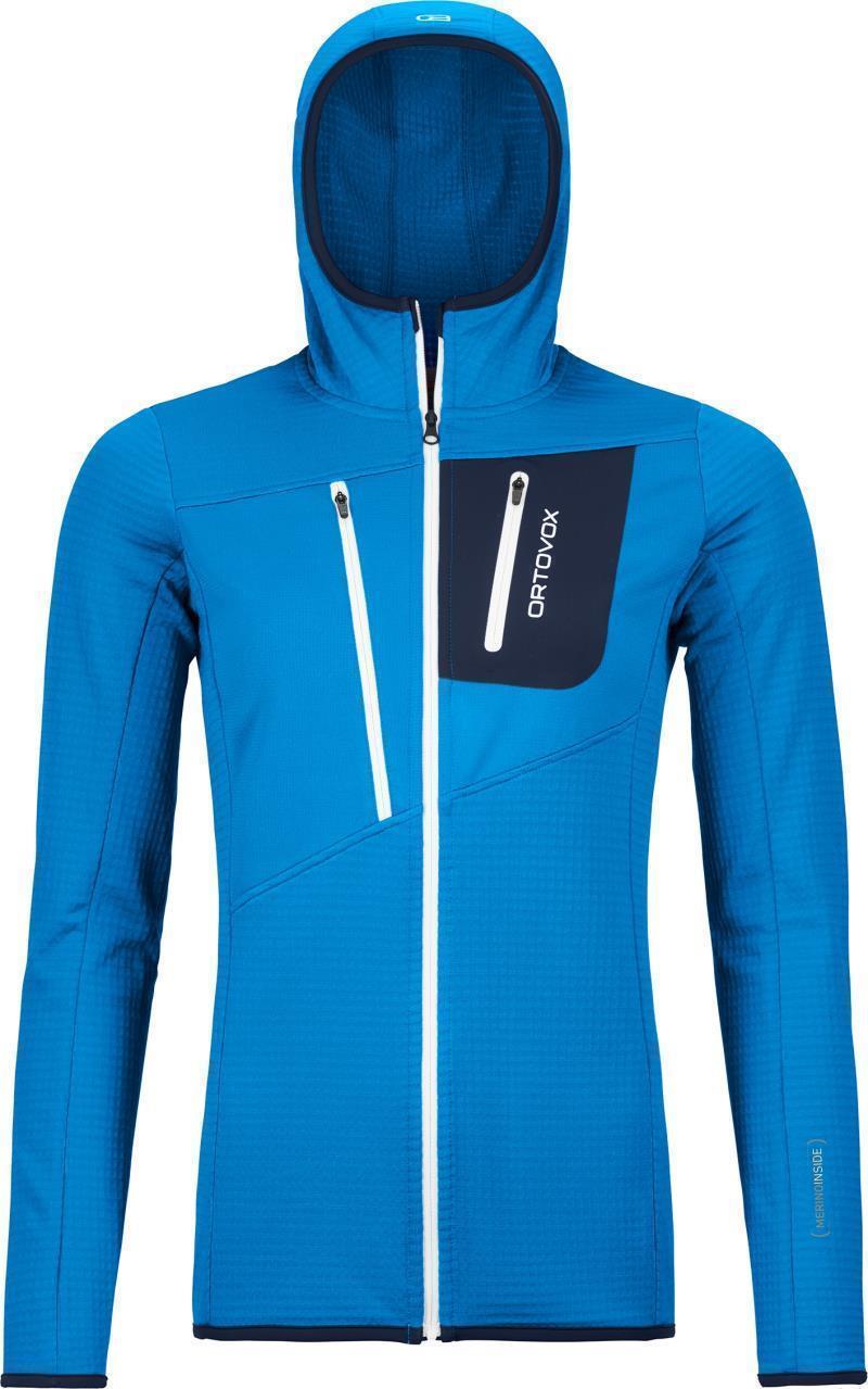 Fleece Grid Hoody - Womens - Safety Blue 1