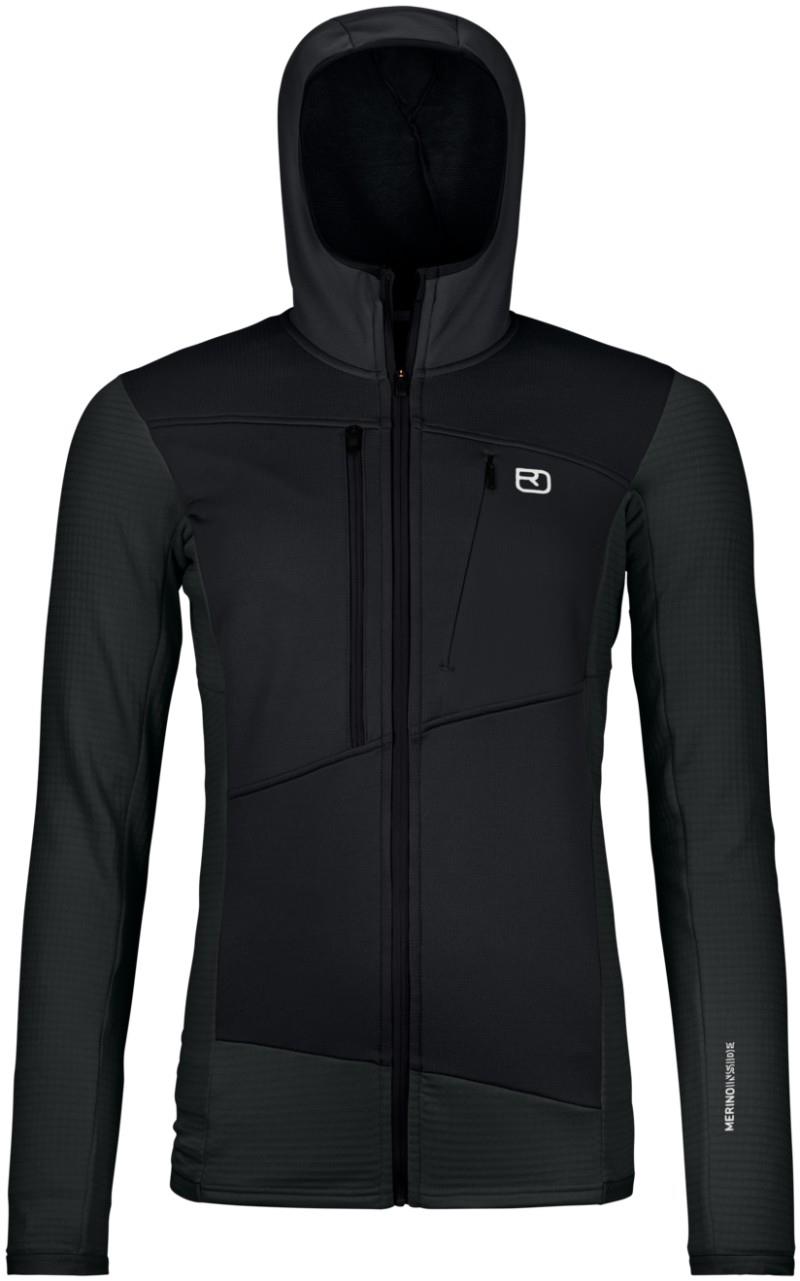 Fleece Grid Hoody - Womens - black raven 1